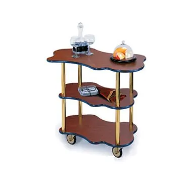 Lakeside 36400 Serving Cart with Organic Shaped Top and (3) Shelves, Laminate Finish