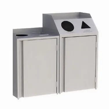 Lakeside 4312 Waste & Recycle Station, 26-1/2"W X 23-1/4"D X 45-1/2"H