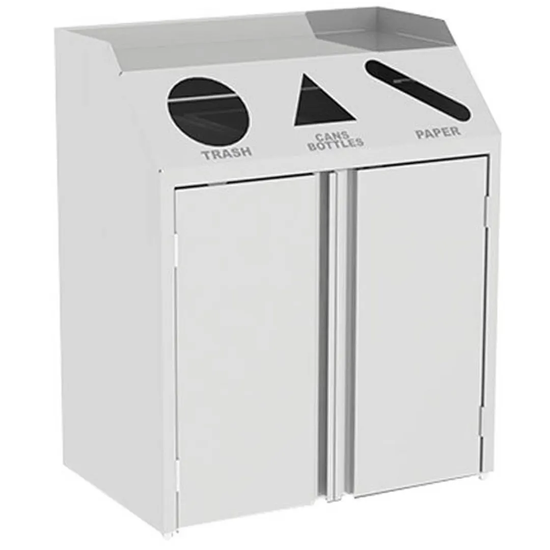 Lakeside 4315 Waste & Recycle Station, 37-1/2"W X 23-1/4"D X 45-1/2"H