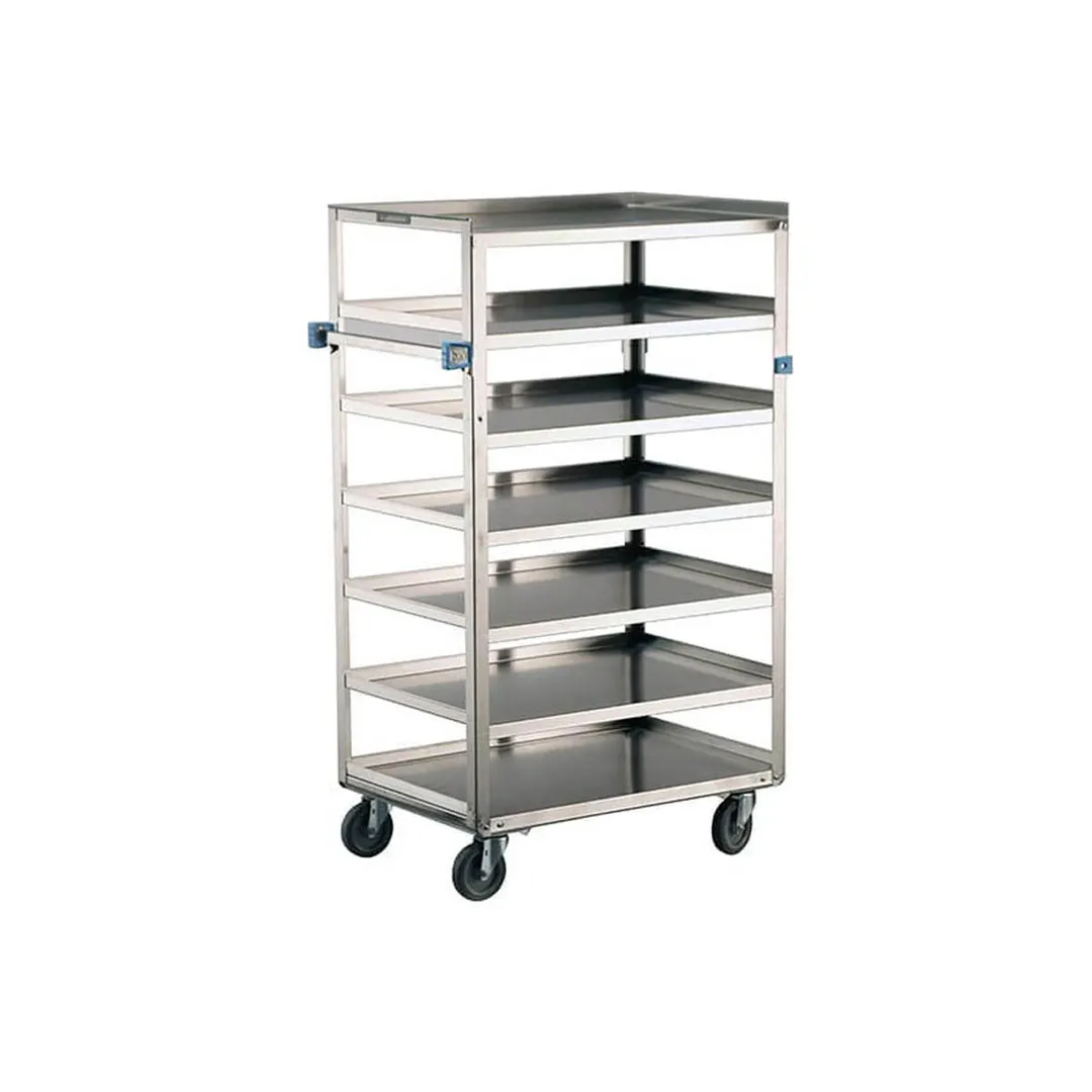 Lakeside 438 Stainless Steel Economy Tray Delivery Cart with w/ 7 Shelves