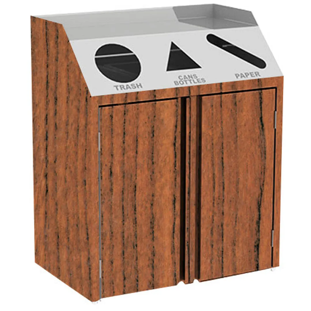 Lakeside 4415 Waste & Recycle Station, 37-1/2"W X 23-1/4"D X 45-1/2"H