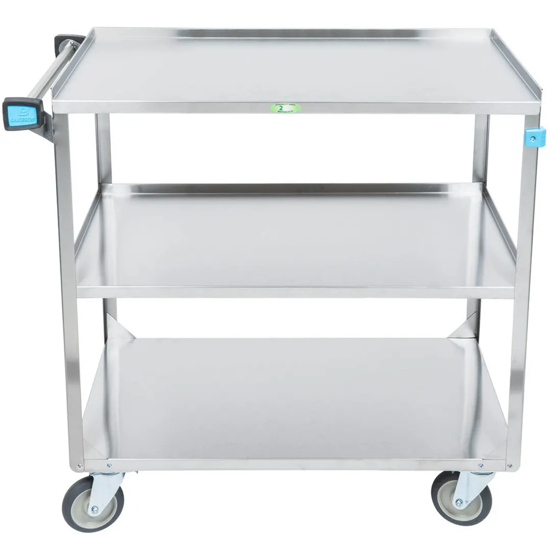 Lakeside 444 Stainless Steel 3 Shelf Utility Cart - 500 lbs capacity