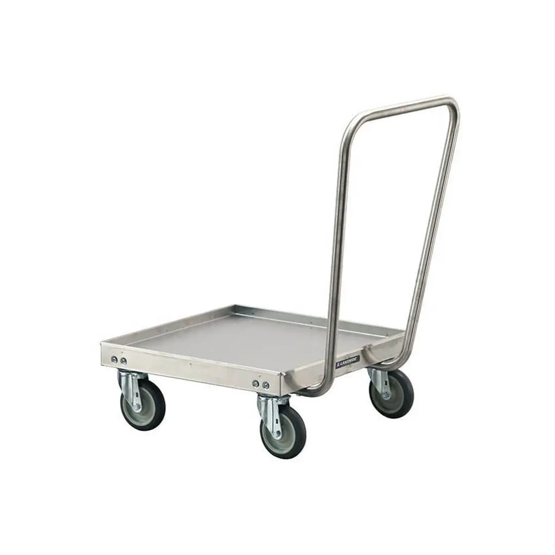 Lakeside 452 Stainless Steel Glass Rack Dolly, 400 lb, Silver, Push Handle, 5" Swivel Casters