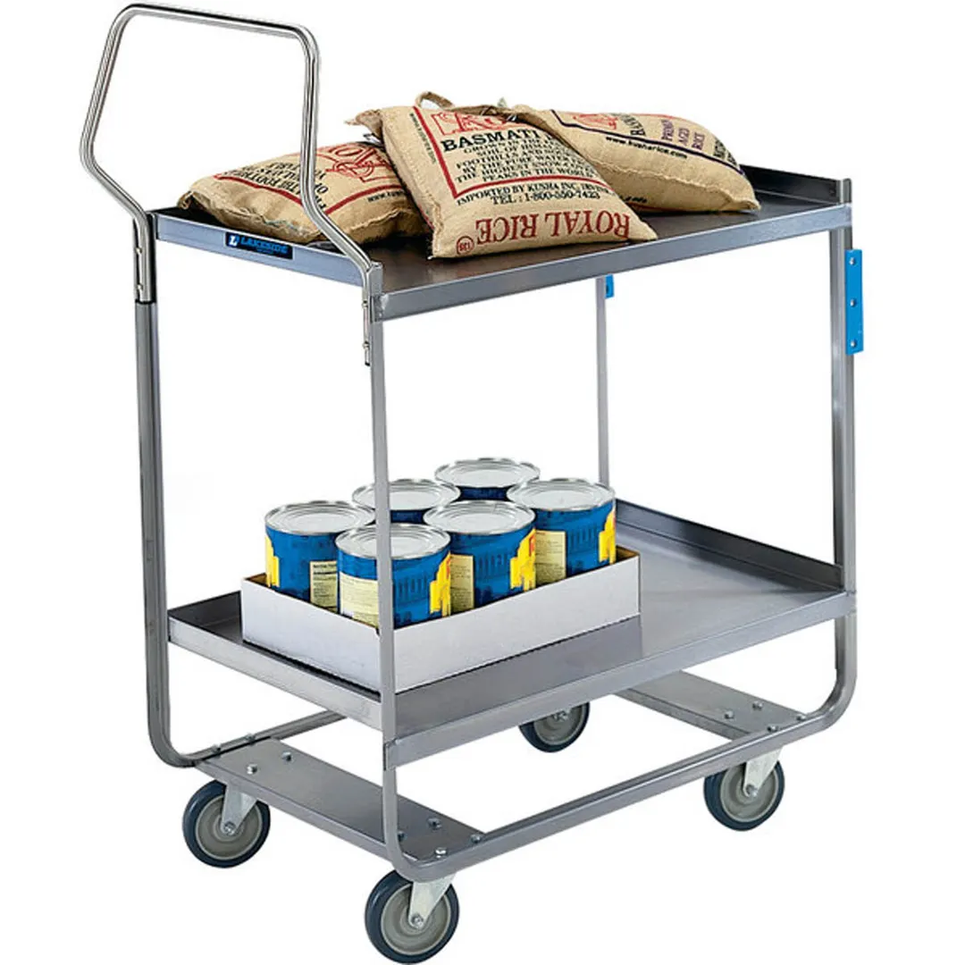 Lakeside 4522 32" Stainless Steel 3-Shelf Handler™ Heavy Duty Utility Cart