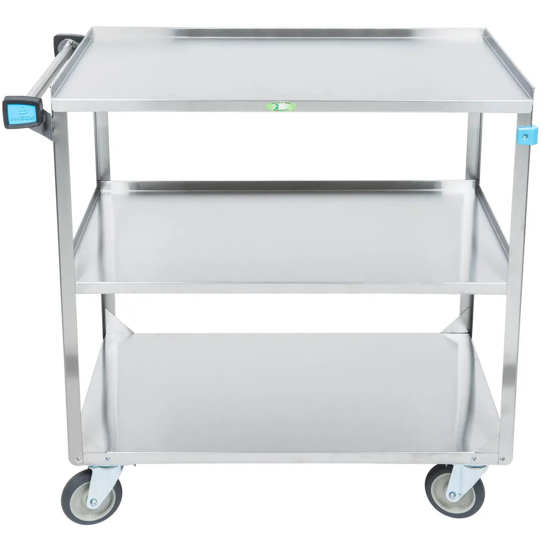 Lakeside 459 54" Handler™ 3-Shelf Stainless Steel Heavy Duty Utility Cart
