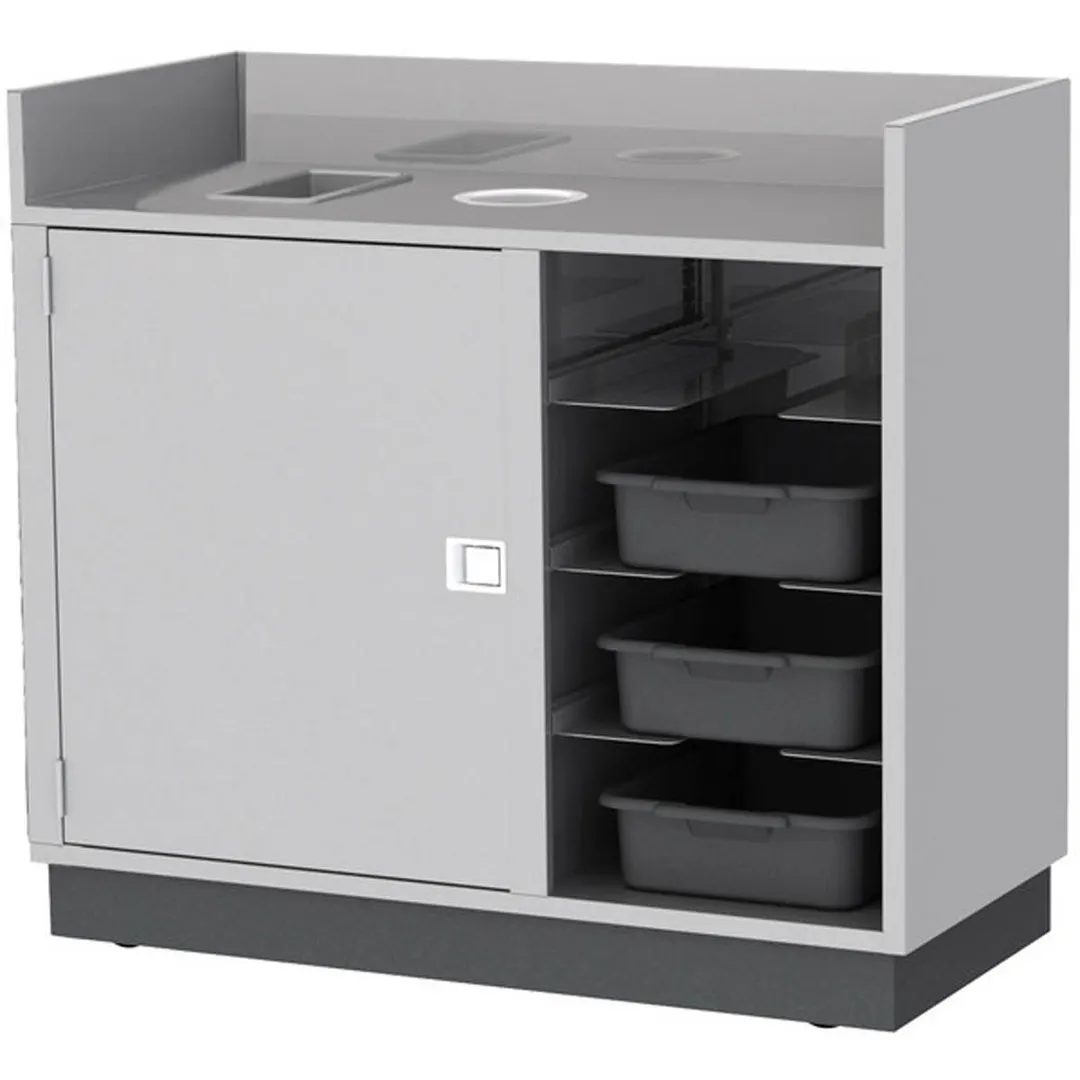Lakeside 4610 Stainless Steel Mobile Bussing / Waitress Station, 49"W x 28"D x 46-1/4"H