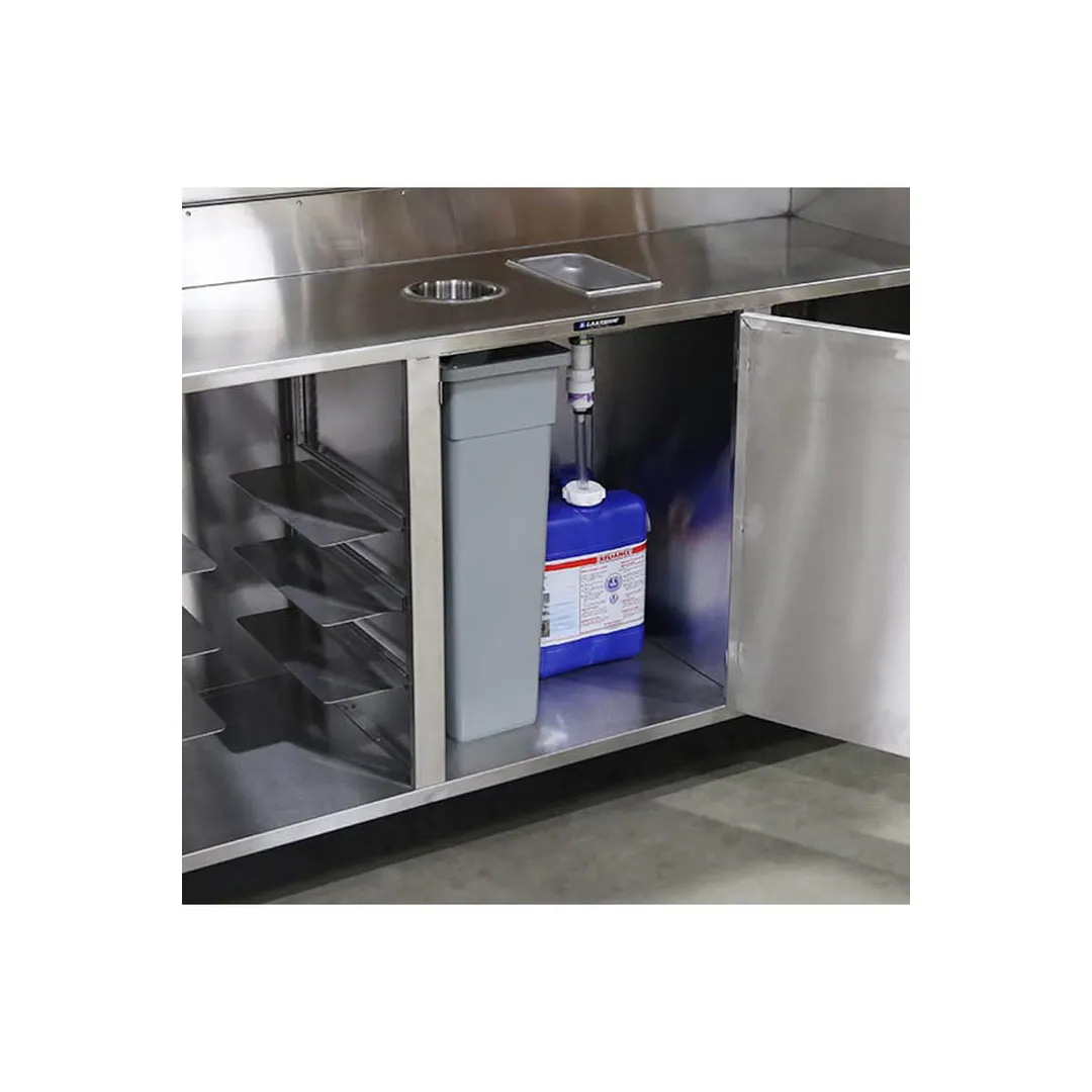 Lakeside 4615 Stainless Steel Mobile Bussing / Waitress Station - 70"W x 28"D x 46-1/4"H