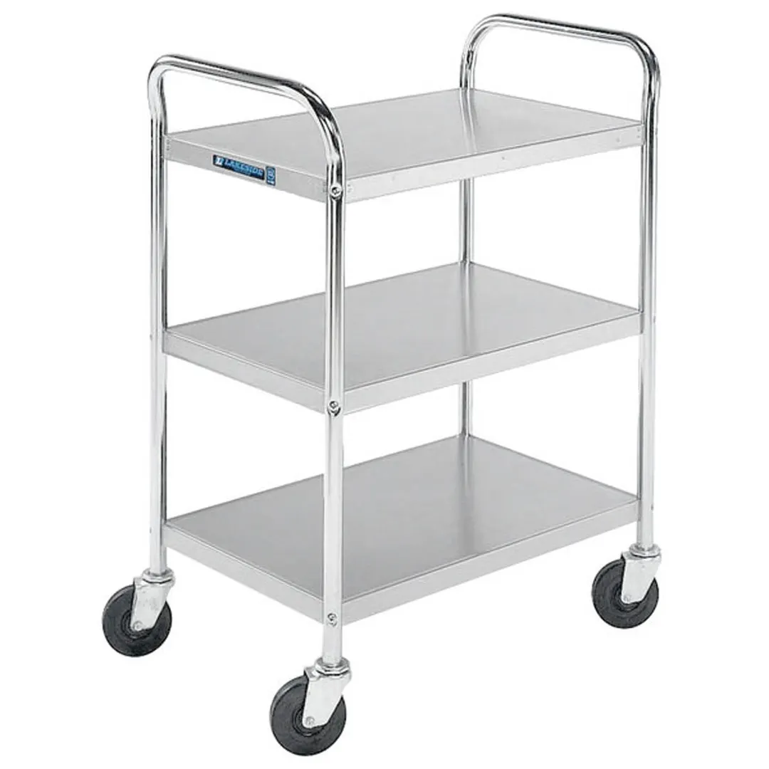 Lakeside 479 27" Stainless Steel 3-Shelf Utility Cart w/ 500 lb Capacity