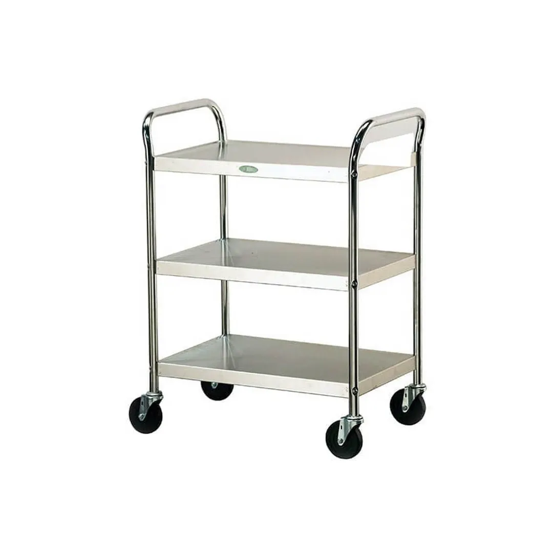 Lakeside 479 27" Stainless Steel 3-Shelf Utility Cart w/ 500 lb Capacity