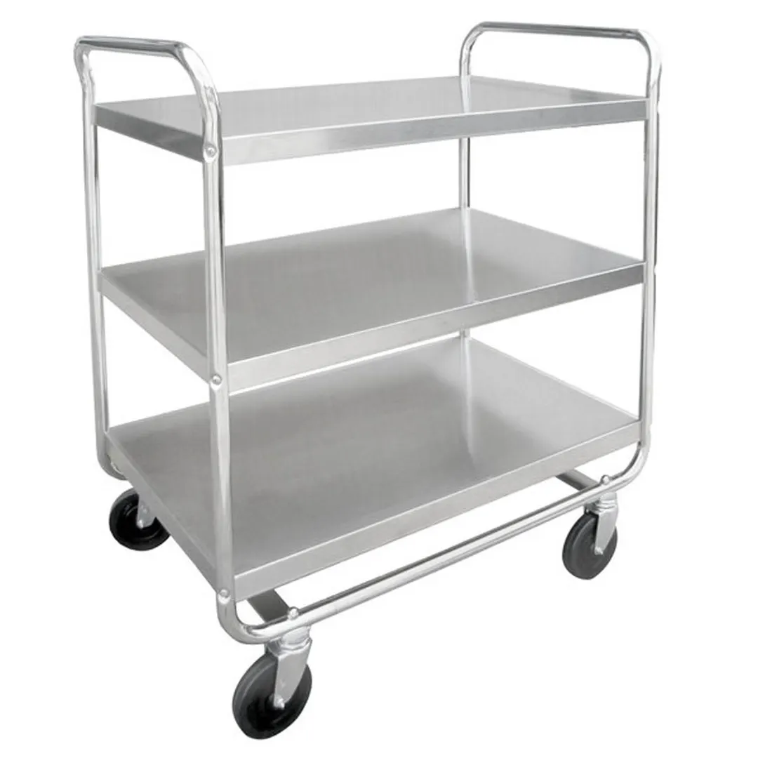 Lakeside 493 Stainless Steel 3 Shelf Tubular Utility Cart - 36" x 23" x 40-1/8"