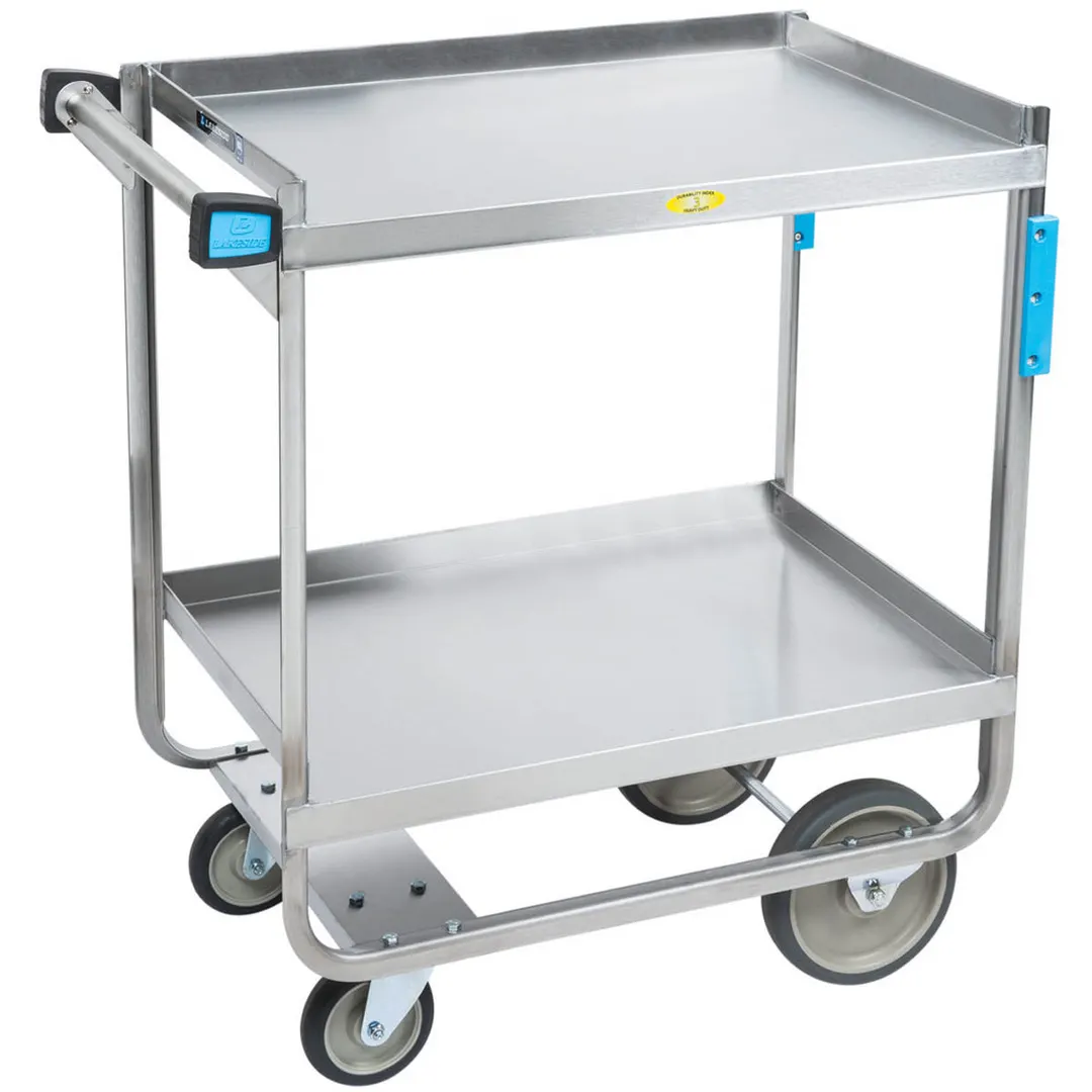 Lakeside 521 Stainless Steel 2 Shelf Utility Cart - 700 lb. Capacity