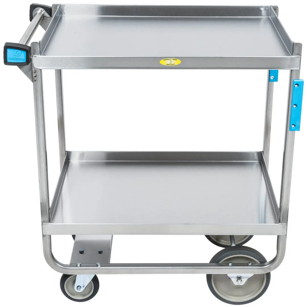 Lakeside 521 Stainless Steel 2 Shelf Utility Cart - 700 lb. Capacity