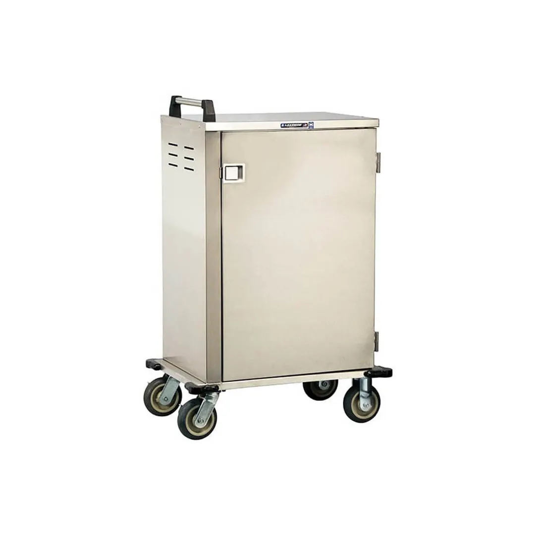Lakeside 5500 Stainless Steel 6 Tray Enclosed Meal Delivery Cart w/ 1 Door, 1 Compartment