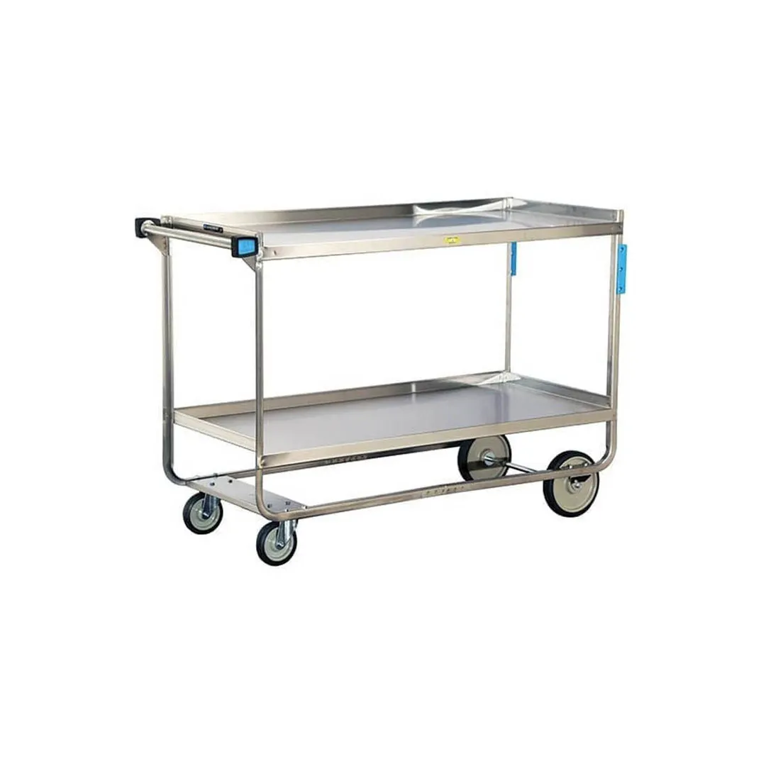 Lakeside 558 NSF Stainless Steel 2 Shelf Utility Cart - 700 lb. Capacity