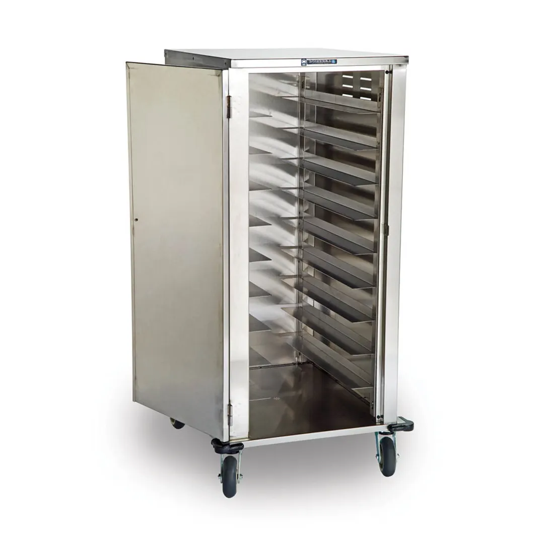 Lakeside 5710 Stainless Steel 10 Tray Elite Series Enclosed Meal Delivery Cart w/ 1 Compartment