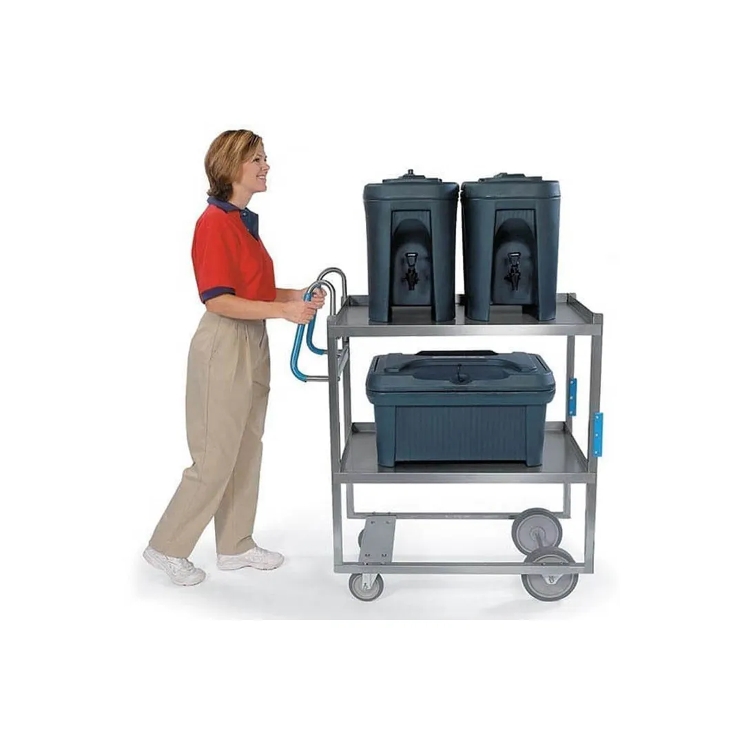 Lakeside 5920 41" Ergo-One® Heavy Duty Stainless Steel 2 Shelf Utility Cart - 700 lb. Capacity
