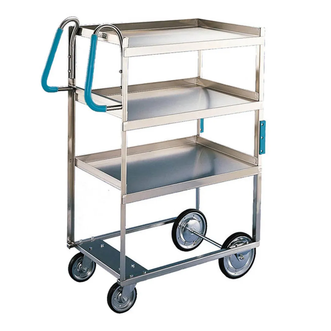 Lakeside 5925 41" Ergo-One® Heavy Duty Stainless Steel 3 Shelf Utility Cart - 700 lb. Capacity