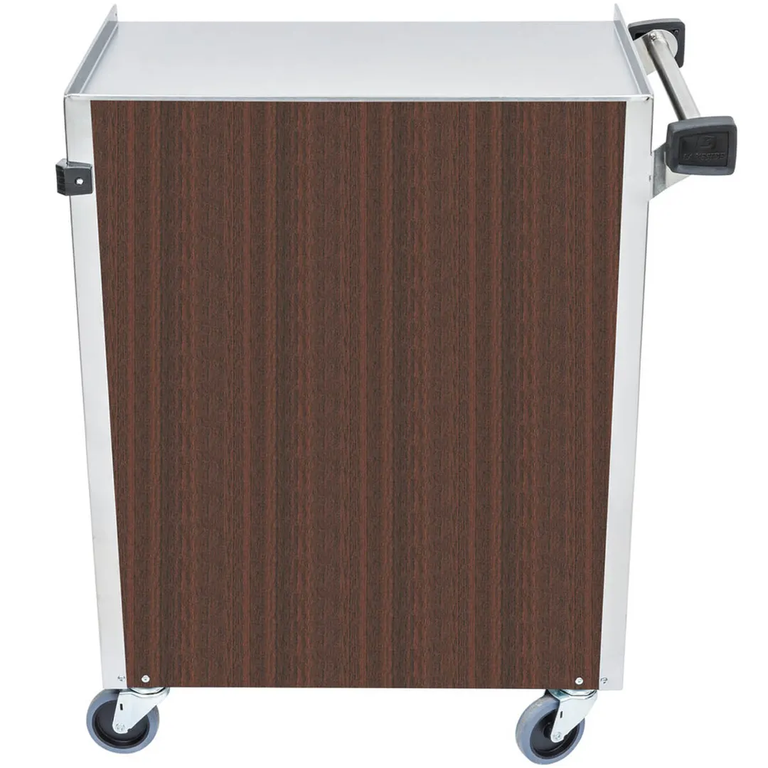 Lakeside 610 27" Stainless Steel 3 Shelf Bussing Cart w/ Enclosed Back & Sides