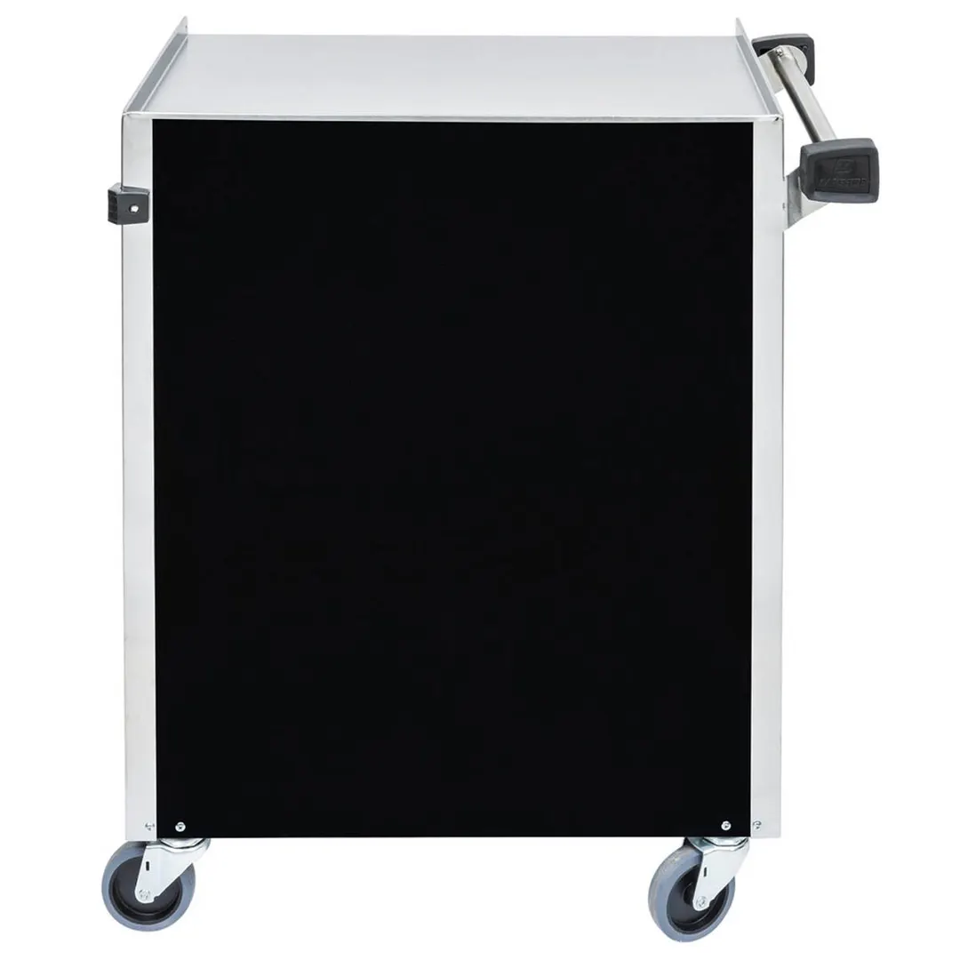 Lakeside 610 27" Stainless Steel 3 Shelf Bussing Cart w/ Enclosed Back & Sides