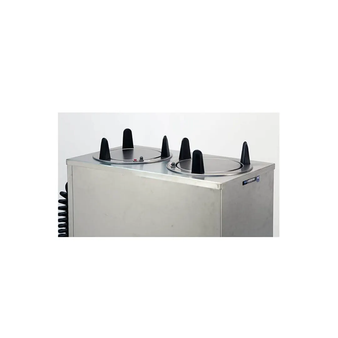 Lakeside 6209 Mobile Enclosed Two Stack Heated Dish Dispenser for 8 1/4" to 9 1/8" Dishes