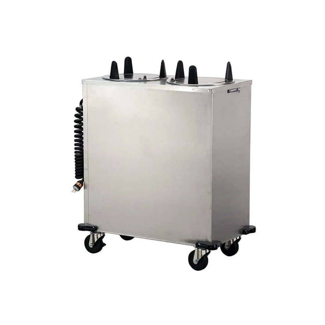 Lakeside 6210 Mobile Enclosed Two Stack Heated Dish Dispenser for 9 1/4" to 10 1/8" Dishes