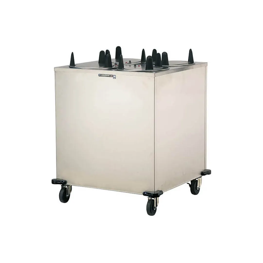 Lakeside 6405 Mobile Enclosed 4-Stack Dish Dispenser w/ 5.25" Dia. Dish Size, Heated
