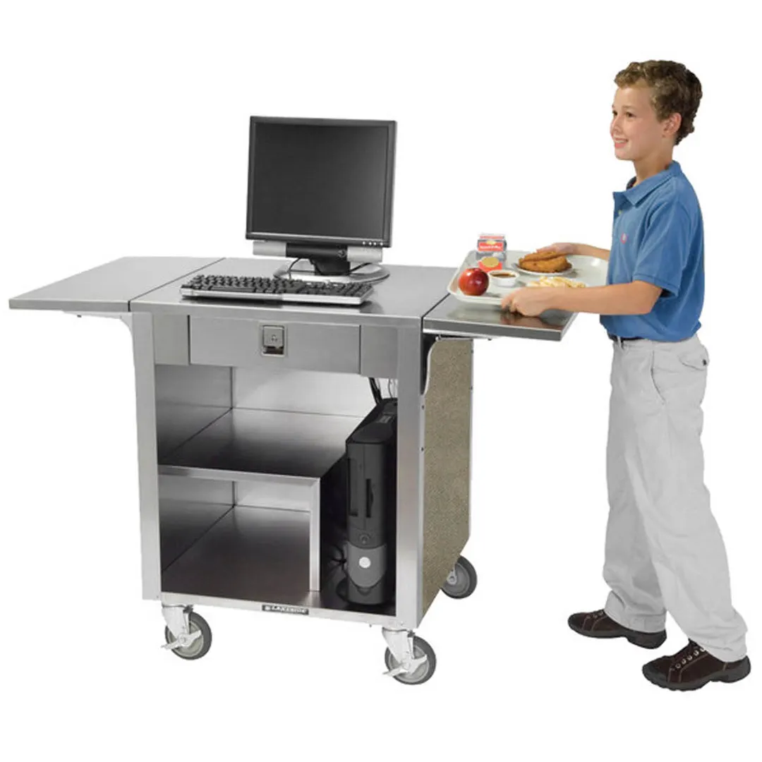 Lakeside 641 51 1/4"W Cash Register Stand w/ Stainless Steel Top