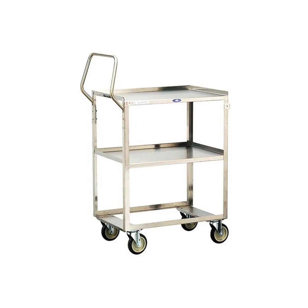 Lakeside 6610 31" 2 Shelves Stainless Steel Ergo-One® Light Duty Utility Cart