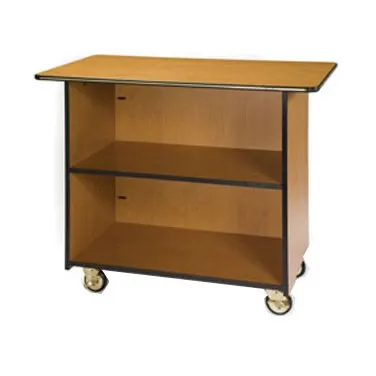Lakeside 67100 Enclosed Breakout Dining Station with 1 Fixed Shelf, Laminate Finish