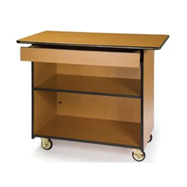 Lakeside 67107 Enclosed Breakout Dining Station with 1 Fixed Shelf, 1 Center Drawer