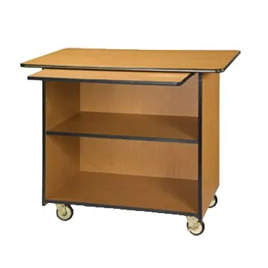 Lakeside 67109 Enclosed Breakout Dining Station with 1 Fixed Shelf, 1 Pull-Out Shelf
