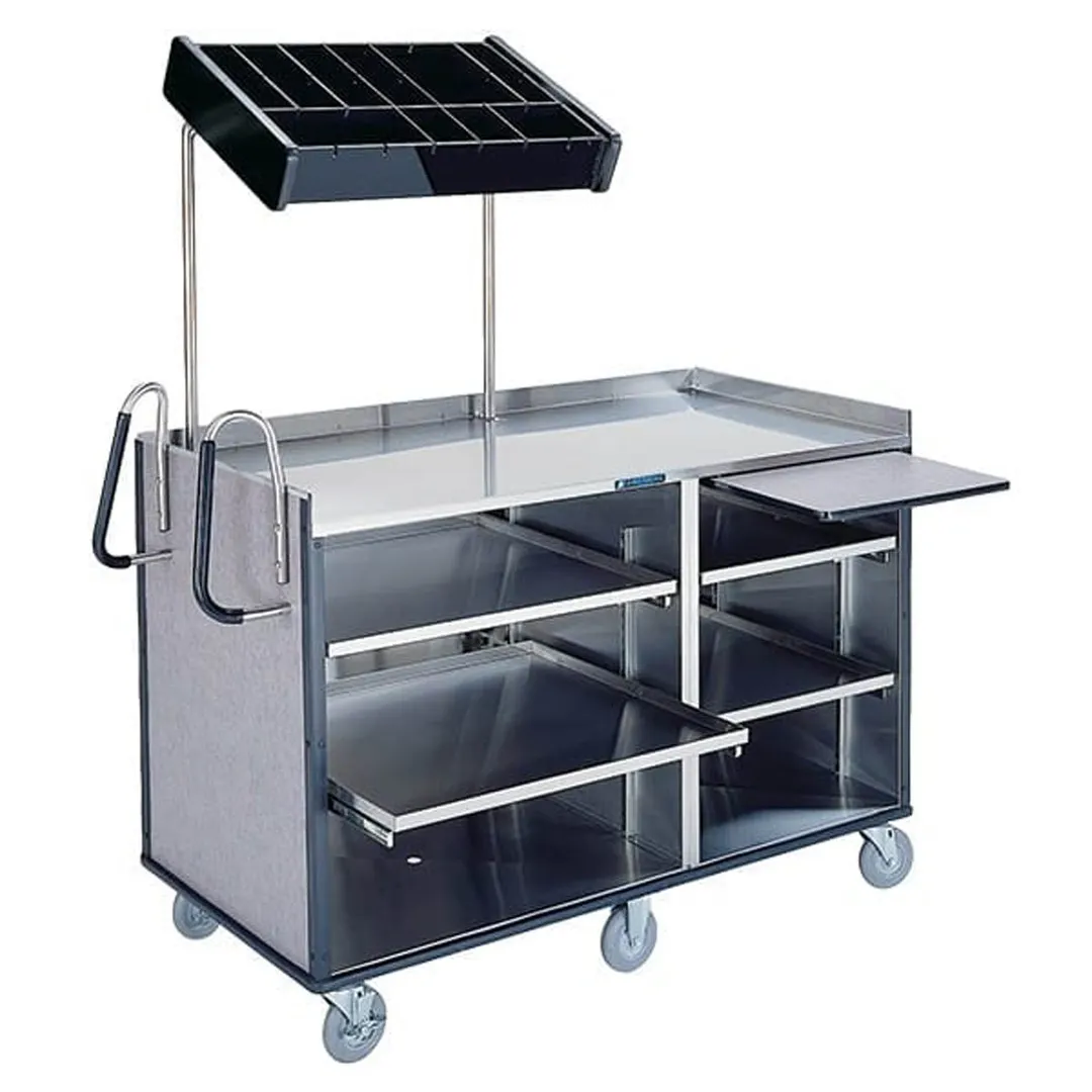 Lakeside 68030 Stainless Steel Deluxe Mart Cart / Vending Merchandising Kiosk