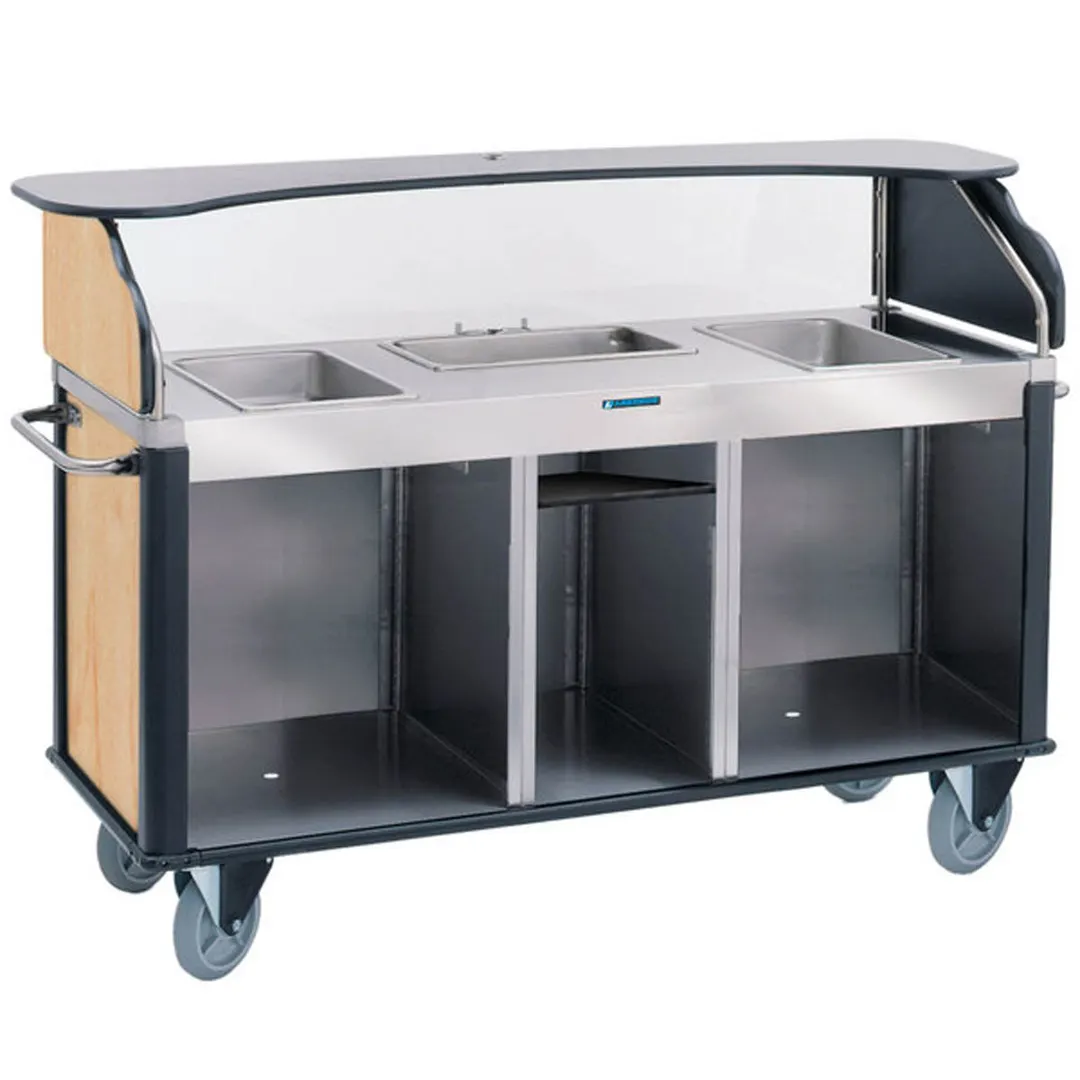 Lakeside 682-20 Stainless Steel Serv'n Express Mobile Vending Kiosk w/ 3 Compartments