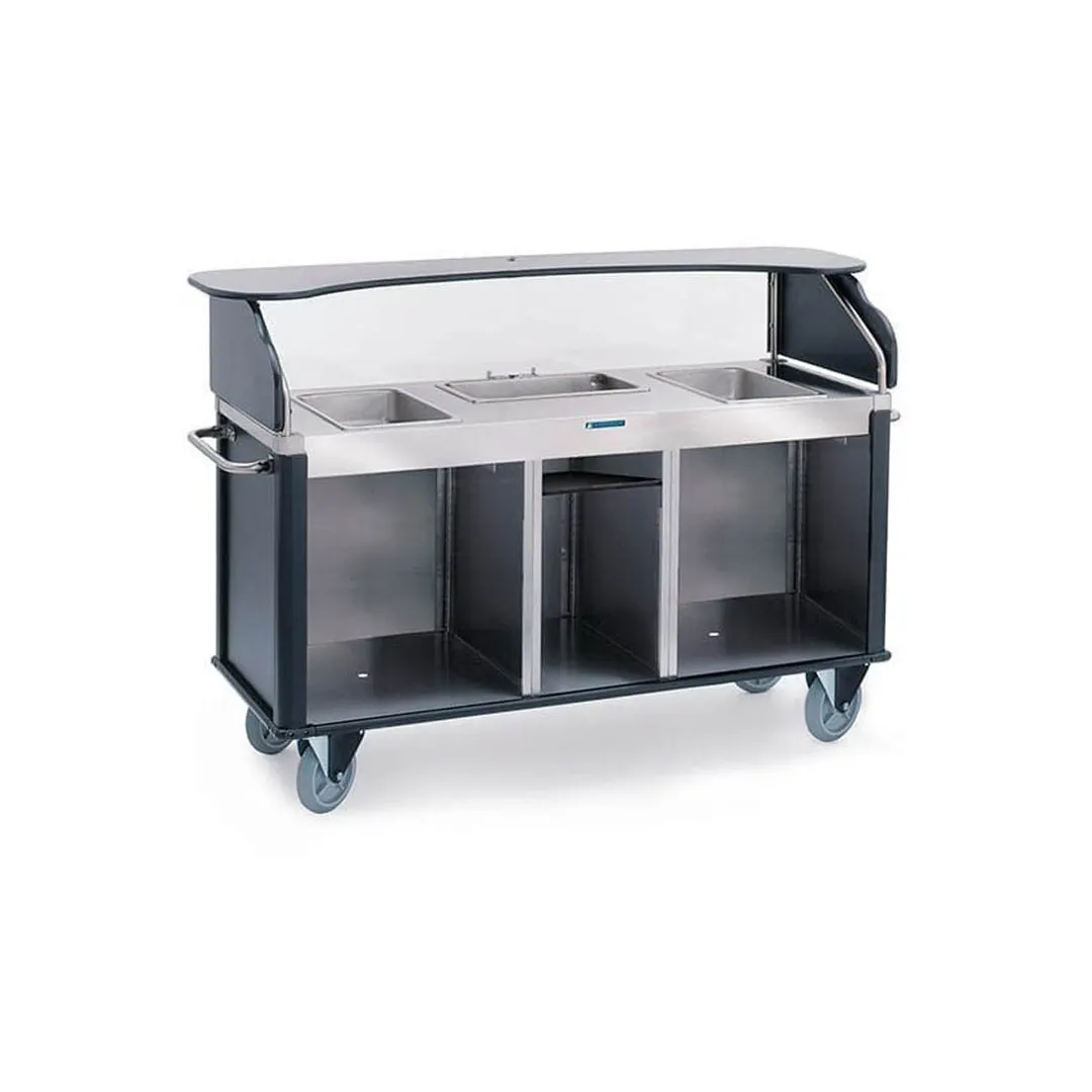 Lakeside 682-20 Stainless Steel Serv'n Express Mobile Vending Kiosk w/ 3 Compartments