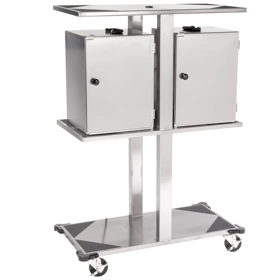 Lakeside 693 Stainless Steel Food Carrier Box Storage Rack w/ 6 Solid Fuel Boxes