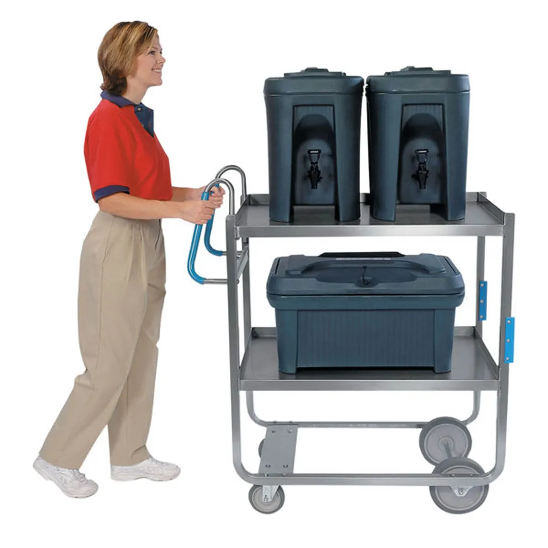 Lakeside 7030 57" 2 Shelves Stainless Steel Ergo-One Heavy Duty Utility Cart