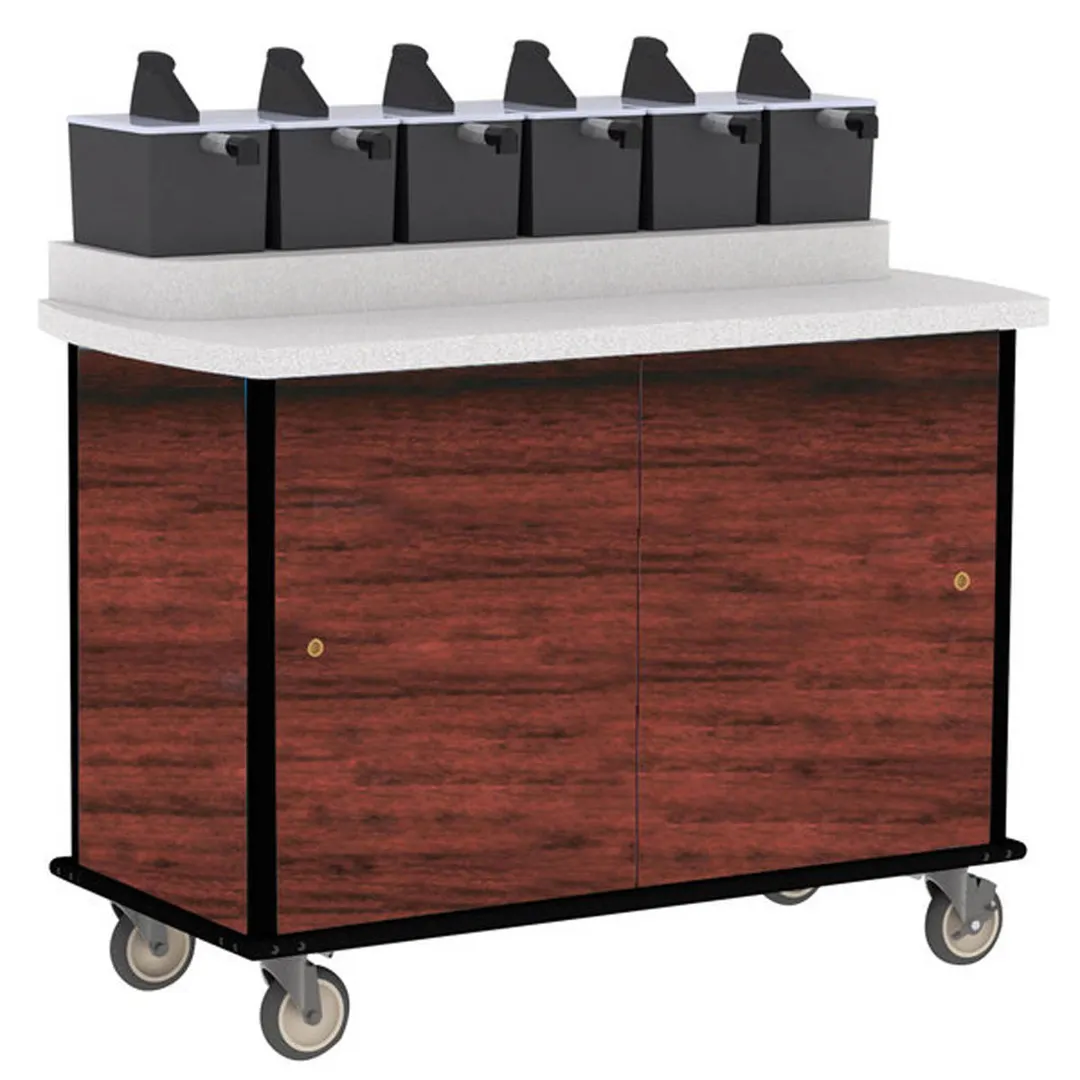 Lakeside 70420 Condi-Express Mobile Condiment Cart w/ 6 Pump Dispensers, 31" Counter Height