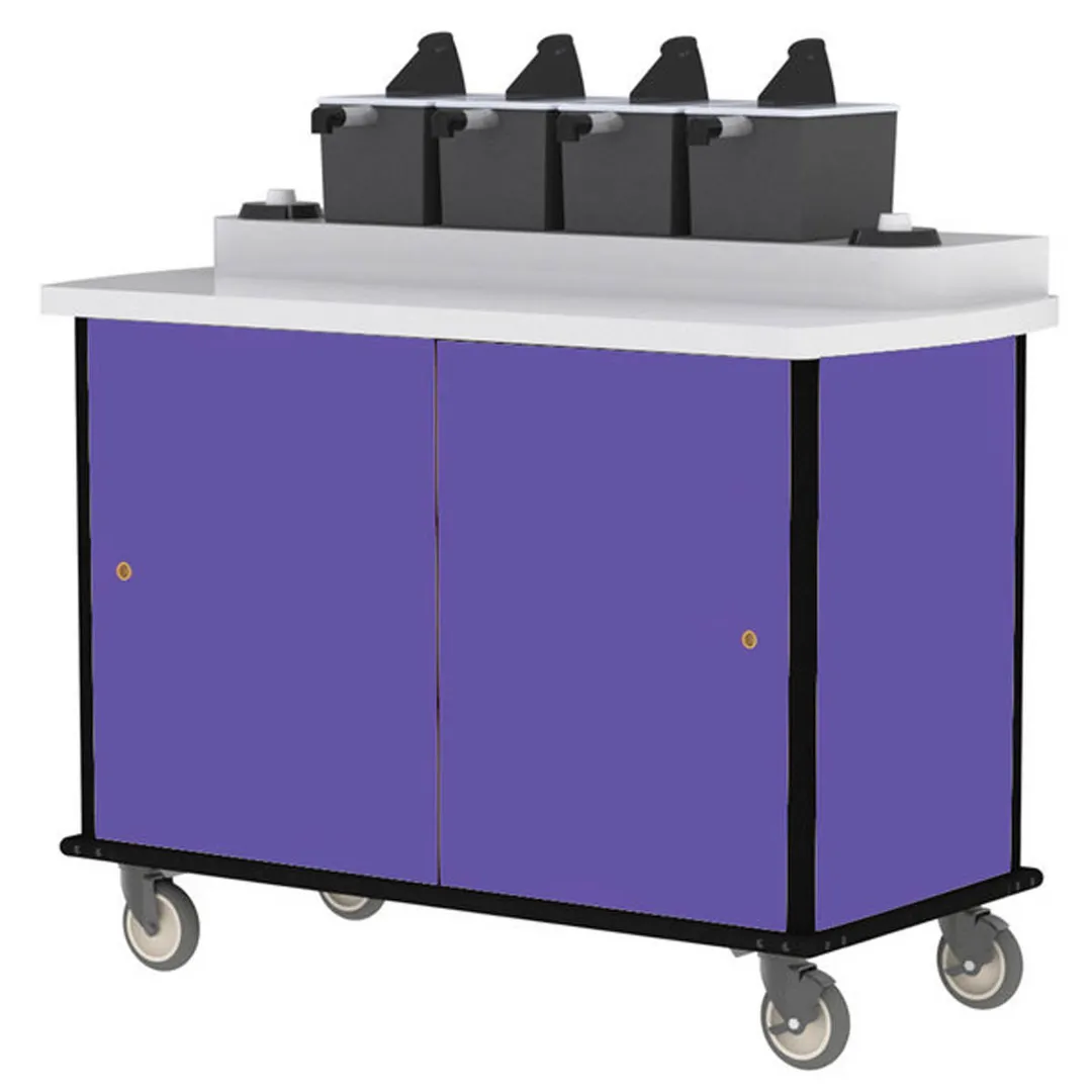 Lakeside 70510 Condi-Express Mobile Condiment Cart w/ 4 Pumps, 2 Cup Dispensers