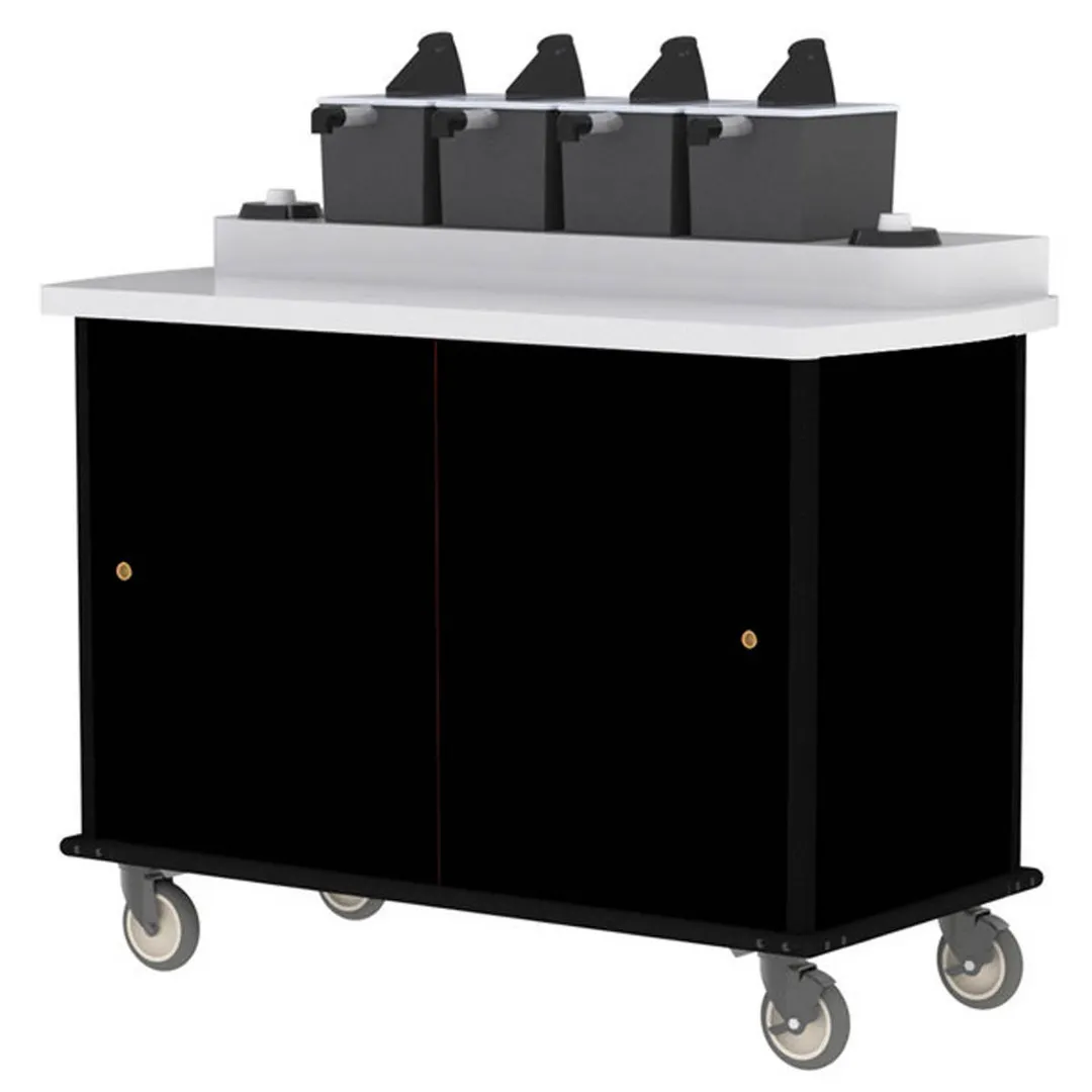 Lakeside 70510 Condi-Express Mobile Condiment Cart w/ 4 Pumps, 2 Cup Dispensers