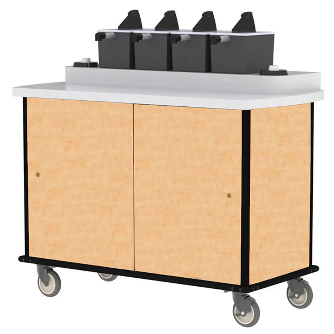 Lakeside 70510 Condi-Express Mobile Condiment Cart w/ 4 Pumps, 2 Cup Dispensers
