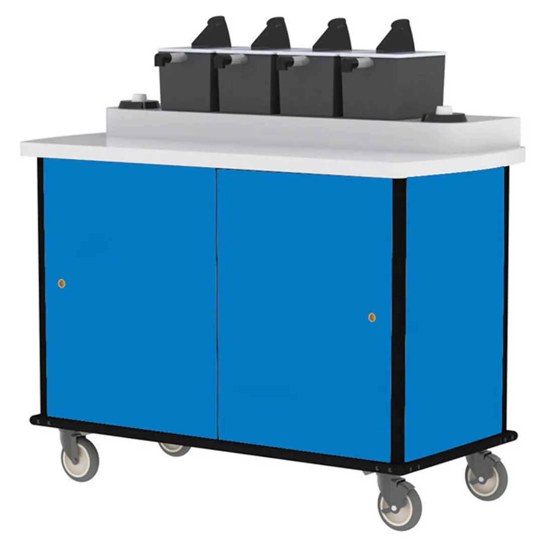 Lakeside 70510 Condi-Express Mobile Condiment Cart w/ 4 Pumps, 2 Cup Dispensers
