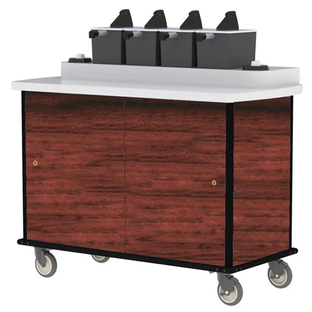Lakeside 70510 Condi-Express Mobile Condiment Cart w/ 4 Pumps, 2 Cup Dispensers