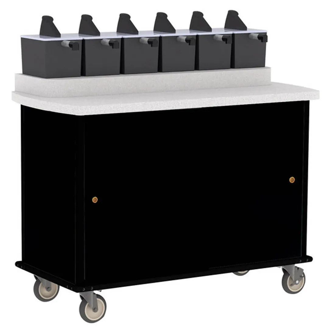 Lakeside 70520 Condi-Express Mobile Condiment Cart w/ 6 Pumps, 36-1/2" Counter Height
