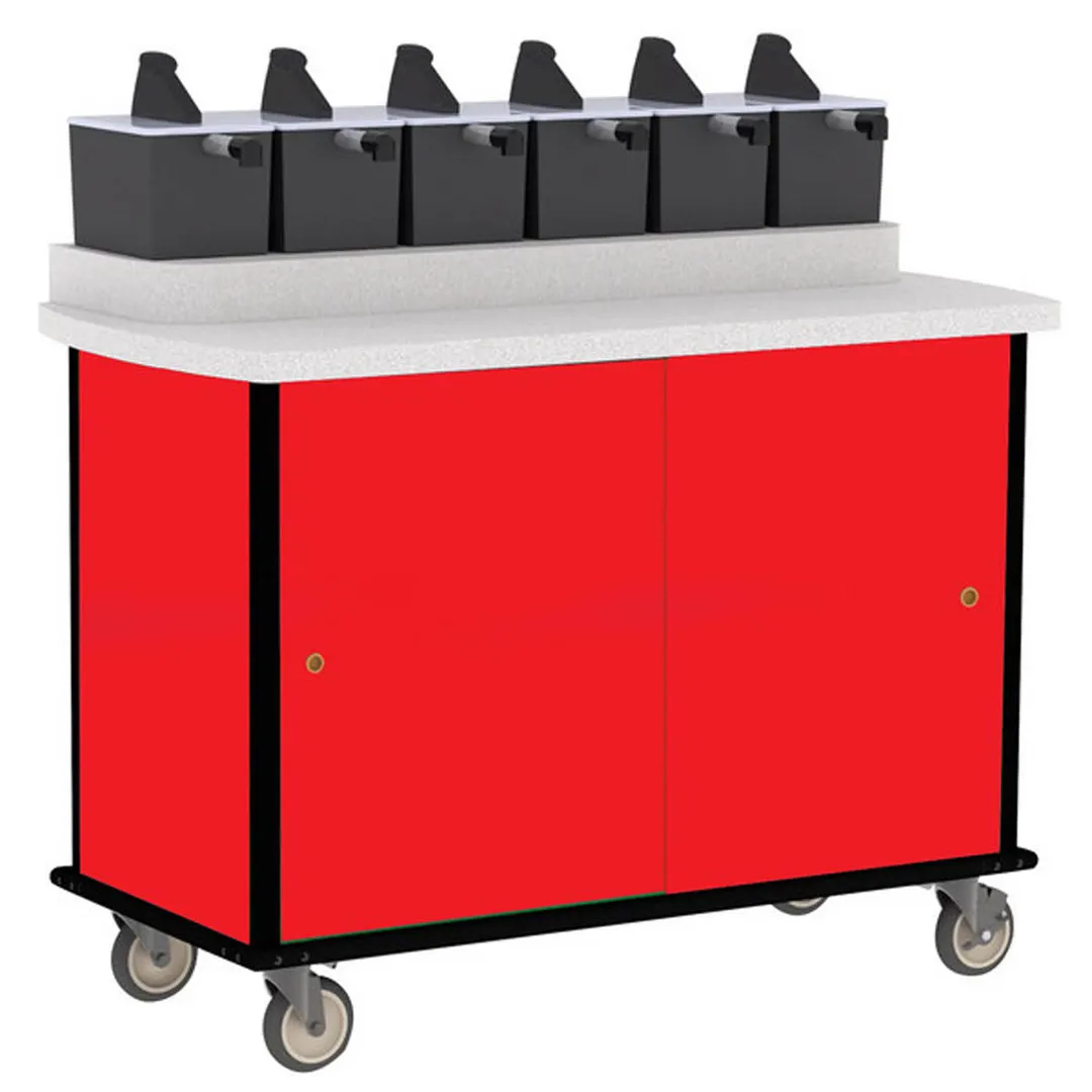 Lakeside 70520 Condi-Express Mobile Condiment Cart w/ 6 Pumps, 36-1/2" Counter Height