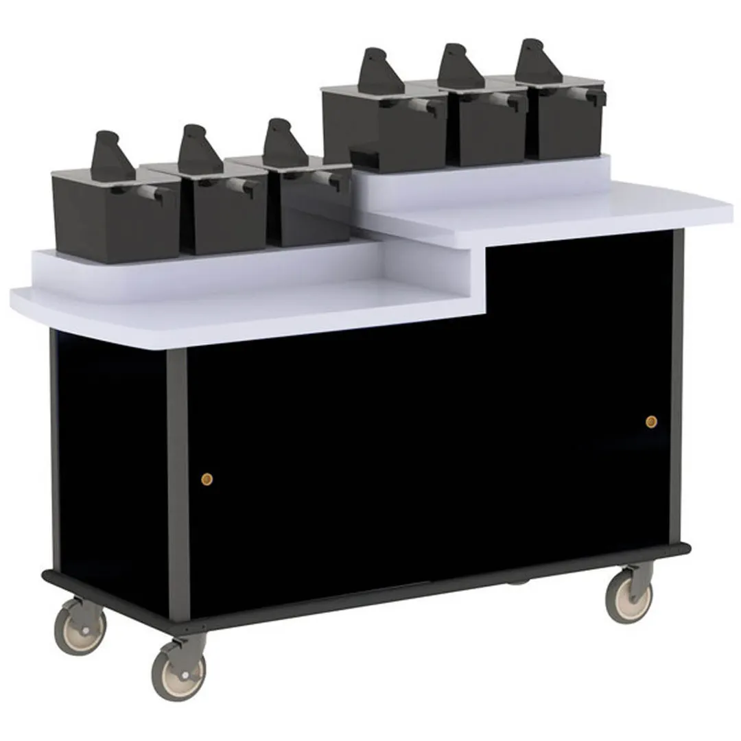 Lakeside 70550 Condi-Express Mobile Condiment Cart w/ 6 Pumps, 36-1/2" & 31" Dual Counter Height