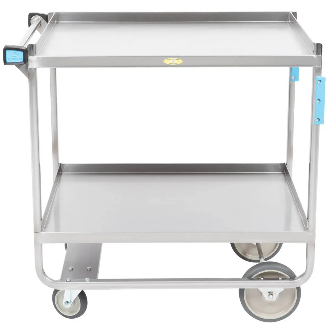 Lakeside 743 Stainless Steel 2 Shelf Utility Cart w/ Shelf Size 33" x 21" - 700 lb. Capacity