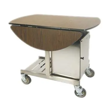 Lakeside 74420S Classic Series Room Service Table, Oval, Bi-Fold, 43"W x 36"D x 31"H