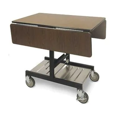 Lakeside 74425 Classic Series Room Service Table, Rectangle, Bi-Fold, 5" Casters (2 w/ Brakes)