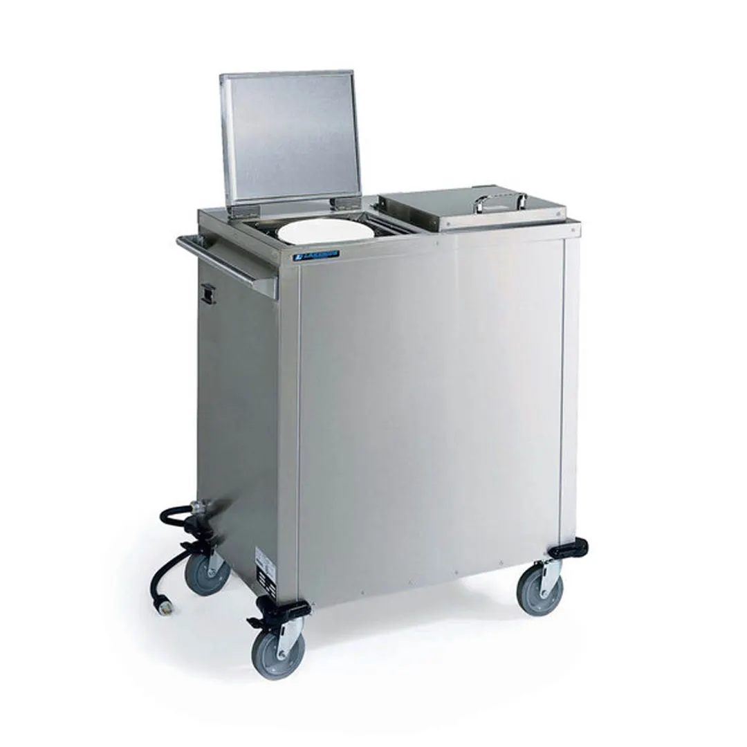 Lakeside 7511 Mobile Enclosed 2 Stack Convection Heated Dish Dispenser, 7" to 10 1/4" Dishes