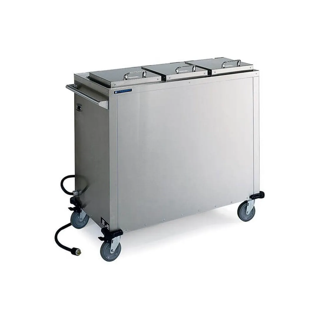 Lakeside 7512 Mobile Enclosed 3-Stack Dish Dispenser w/ 10.25" Dia. Dish Size, Convection Heated